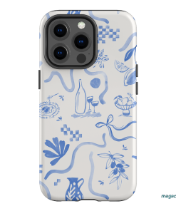 Mediterranean Wave Printed Phone Cases iPhone 13 Pro / Armoured by Charlie Taylor - The Dairy