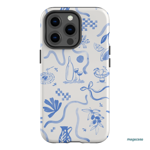 Mediterranean Wave Printed Phone Cases iPhone 13 Pro / Armoured by Charlie Taylor - The Dairy