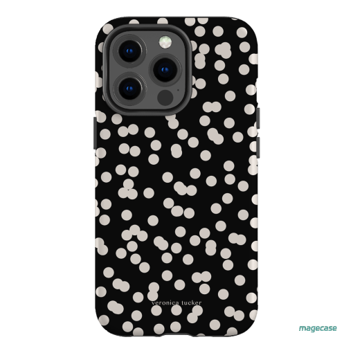 Mini Confetti Noir Printed Phone Cases iPhone 13 Pro / Armoured by Veronica Tucker - The Dairy