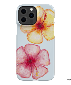 Hibiscus Flower Blue Printed Phone Cases iPhone 13 Pro Max / Snap by BG. Studio - The Dairy