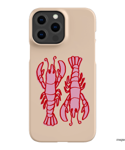 Lobster Love Peach Printed Phone Cases iPhone 13 Pro Max / Snap by The Dairy - The Dairy