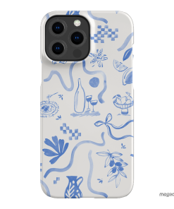 Mediterranean Wave Printed Phone Cases iPhone 13 Pro Max / Snap by Charlie Taylor - The Dairy