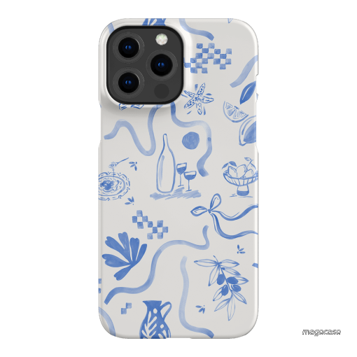 Mediterranean Wave Printed Phone Cases iPhone 13 Pro Max / Snap by Charlie Taylor - The Dairy