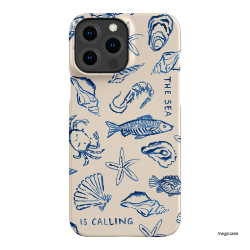 Sea Call Printed Phone Cases iPhone 13 Pro Max / Snap by Cass Deller - The Dairy