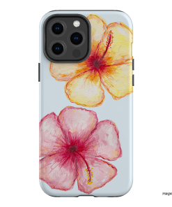 Hibiscus Flower Blue Printed Phone Cases iPhone 13 Pro Max / Armoured by BG. Studio - The Dairy