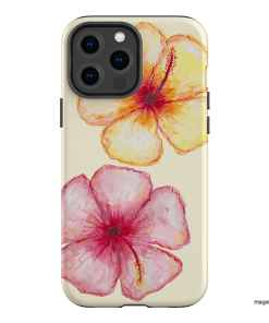Hibiscus Flower Yellow Printed Phone Cases iPhone 13 Pro Max / Armoured by BG. Studio - The Dairy