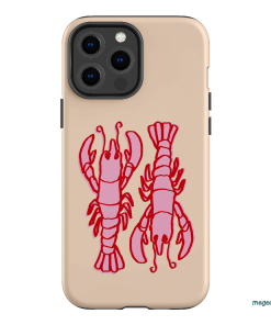 Lobster Love Peach Printed Phone Cases iPhone 13 Pro Max / Armoured by The Dairy - The Dairy