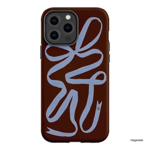 Mocha Ribbon Printed Phone Cases iPhone 13 Pro Max / Armoured by Jasmine Dowling - The Dairy