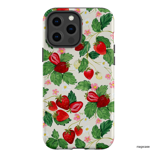 Strawberry Patch Printed Phone Cases iPhone 13 Pro Max / Armoured by Ellie Mae - The Dairy
