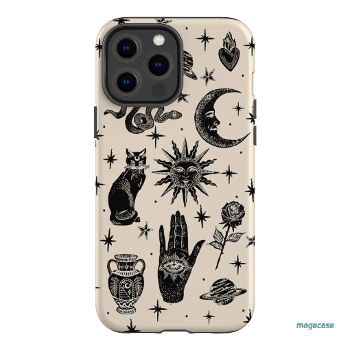 Astro Flash Beige Printed Phone Cases iPhone 13 Pro Max / Armoured by Veronica Tucker - The Dairy