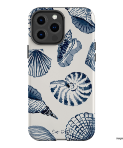 Blue Shells Printed Phone Cases iPhone 13 Pro Max / Armoured by Cass Deller - The Dairy