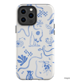 Mediterranean Wave Printed Phone Cases iPhone 13 Pro Max / Armoured by Charlie Taylor - The Dairy