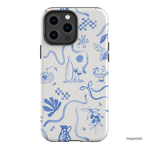 Mediterranean Wave Printed Phone Cases iPhone 13 Pro Max / Armoured by Charlie Taylor - The Dairy