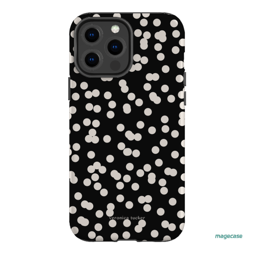 Mini Confetti Noir Printed Phone Cases iPhone 13 Pro Max / Armoured by Veronica Tucker - The Dairy