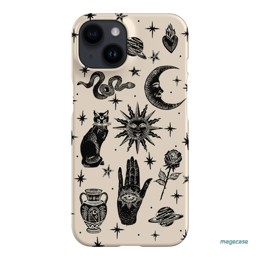 Astro Flash Beige Printed Phone Cases iPhone 14 / Snap by Veronica Tucker - The Dairy