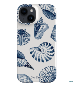 Blue Shells Printed Phone Cases iPhone 14 / Snap by Cass Deller - The Dairy