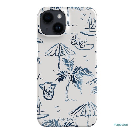 Balmy Blue Printed Phone Cases iPhone 14 / Snap by Cass Deller - The Dairy