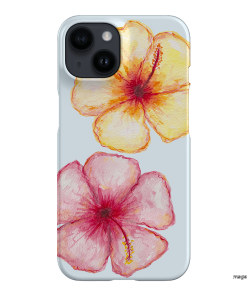 Hibiscus Flower Blue Printed Phone Cases iPhone 14 / Snap by BG. Studio - The Dairy