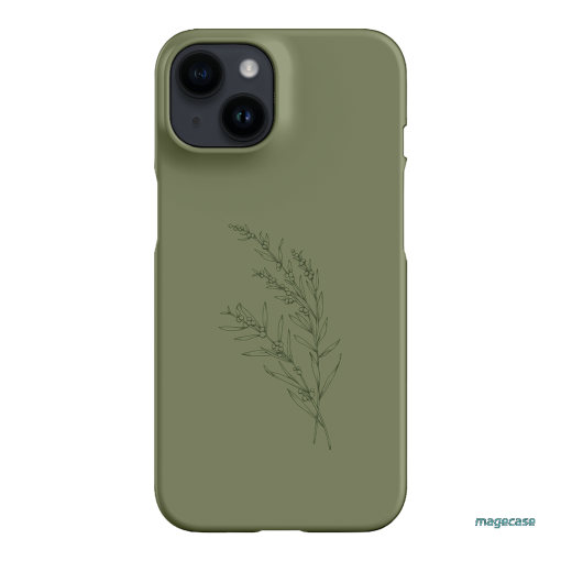 Khaki Wattle Printed Phone Cases iPhone 14 / Snap by Typoflora - The Dairy