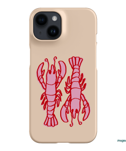 Lobster Love Peach Printed Phone Cases iPhone 14 / Snap by The Dairy - The Dairy