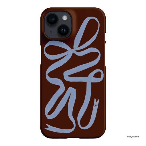 Mocha Ribbon Printed Phone Cases iPhone 14 / Snap by Jasmine Dowling - The Dairy