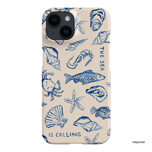 Sea Call Printed Phone Cases iPhone 14 / Snap by Cass Deller - The Dairy