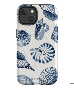 Blue Shells Printed Phone Cases iPhone 14 / Armoured MagSafe by Cass Deller - The Dairy
