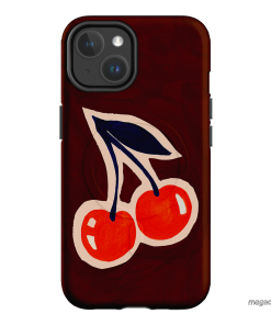 Cherries Printed Phone Cases iPhone 14 / Armoured MagSafe by Studio Bon - The Dairy