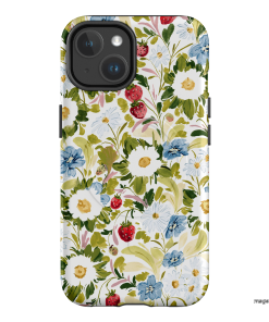 Garden Strawberries Printed Phone Cases iPhone 14 / Armoured MagSafe by Ellie Mae - The Dairy