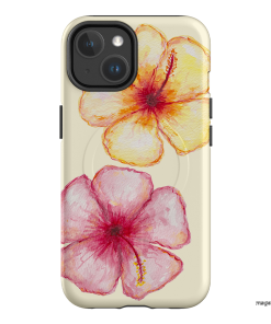 Hibiscus Flower Yellow Printed Phone Cases iPhone 14 / Armoured MagSafe by BG. Studio - The Dairy