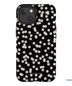 Mini Confetti Noir Printed Phone Cases iPhone 14 / Armoured MagSafe by Veronica Tucker - The Dairy
