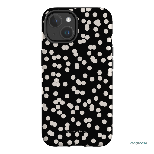 Mini Confetti Noir Printed Phone Cases iPhone 14 / Armoured MagSafe by Veronica Tucker - The Dairy