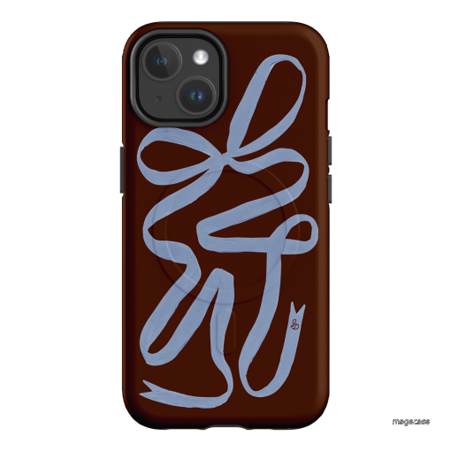 Mocha Ribbon Printed Phone Cases iPhone 14 / Armoured MagSafe by Jasmine Dowling - The Dairy