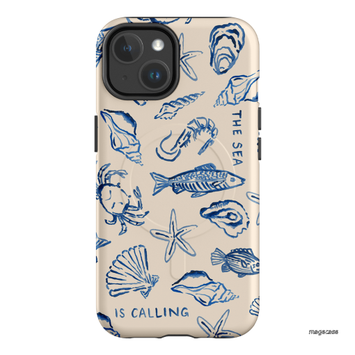 Sea Call Printed Phone Cases iPhone 14 / Armoured MagSafe by Cass Deller - The Dairy