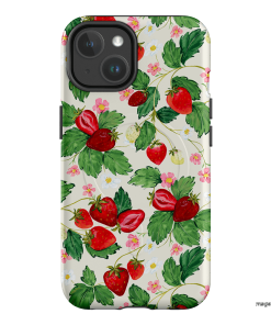 Strawberry Patch Printed Phone Cases iPhone 14 / Armoured MagSafe by Ellie Mae - The Dairy