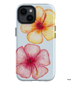 Hibiscus Flower Blue Printed Phone Cases iPhone 14 / Armoured by BG. Studio - The Dairy