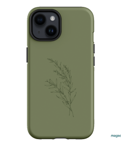 Khaki Wattle Printed Phone Cases by Typoflora - The Dairy