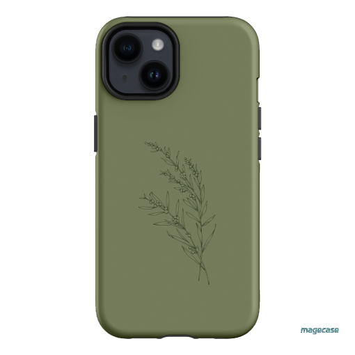 Khaki Wattle Printed Phone Cases by Typoflora - The Dairy