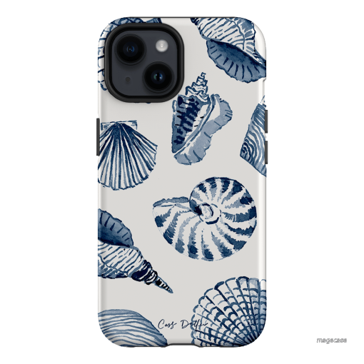 Blue Shells Printed Phone Cases iPhone 14 / Armoured by Cass Deller - The Dairy
