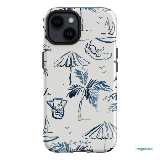 Balmy Blue Printed Phone Cases iPhone 14 / Armoured by Cass Deller - The Dairy