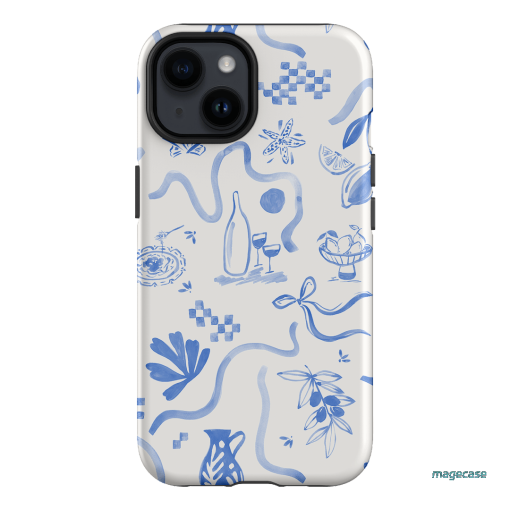 Mediterranean Wave Printed Phone Cases iPhone 14 / Armoured by Charlie Taylor - The Dairy