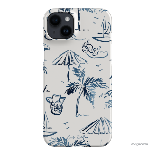 Balmy Blue Printed Phone Cases iPhone 14 Plus / Snap by Cass Deller - The Dairy