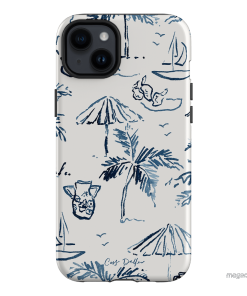 Balmy Blue Printed Phone Cases iPhone 14 Plus / Armoured by Cass Deller - The Dairy