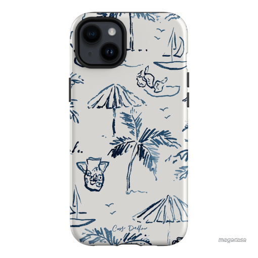 Balmy Blue Printed Phone Cases iPhone 14 Plus / Armoured by Cass Deller - The Dairy