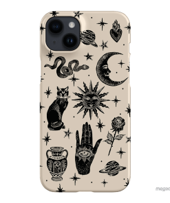 Astro Flash Beige Printed Phone Cases iPhone 14 Plus / Snap by Veronica Tucker - The Dairy