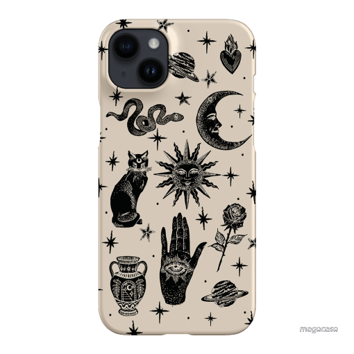 Astro Flash Beige Printed Phone Cases iPhone 14 Plus / Snap by Veronica Tucker - The Dairy