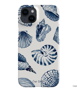 Blue Shells Printed Phone Cases iPhone 14 Plus / Snap by Cass Deller - The Dairy