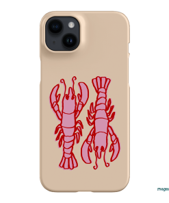 Lobster Love Peach Printed Phone Cases iPhone 14 Plus / Snap by The Dairy - The Dairy