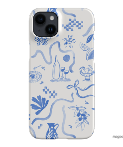 Mediterranean Wave Printed Phone Cases iPhone 14 Plus / Snap by Charlie Taylor - The Dairy