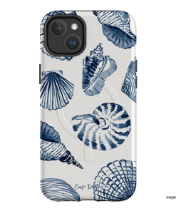 Blue Shells Printed Phone Cases iPhone 14 Plus / Armoured MagSafe by Cass Deller - The Dairy